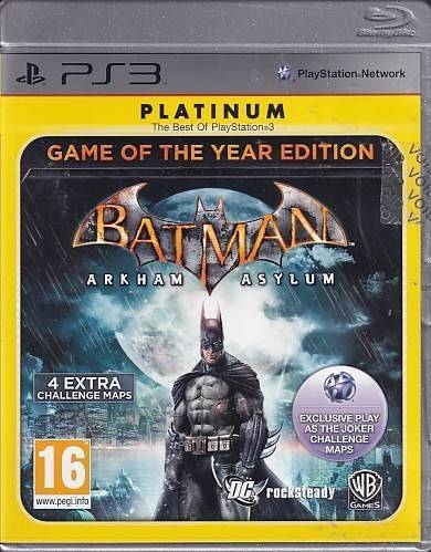 Batman Arkham Asylum Game of the Year Edition - Platinum - PS3 (B Grade) (Used) (eng)